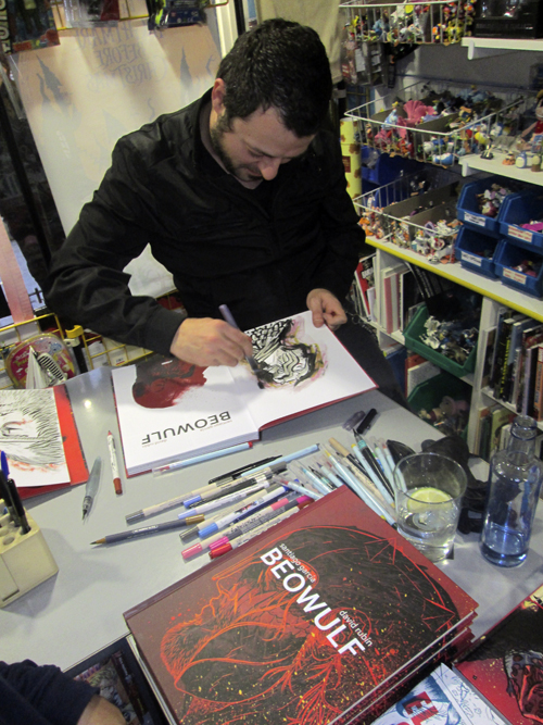 David Rubín presenta Beowulf en Komic Librería 