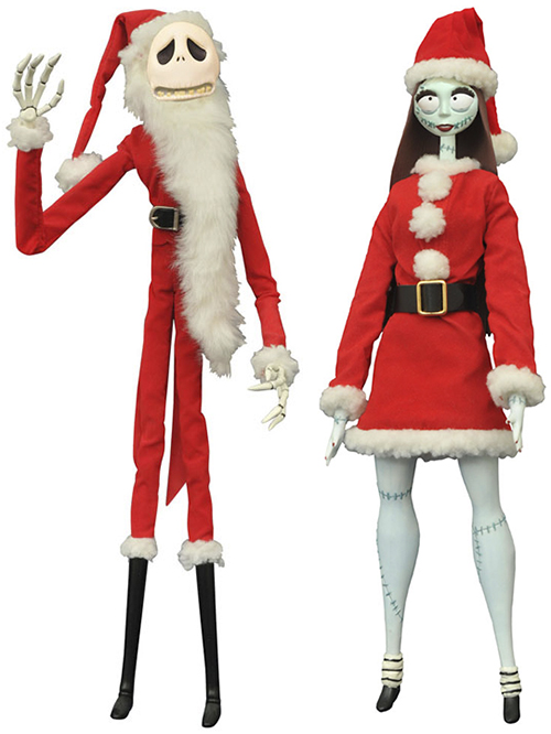 The Nightmare Before Christmas Coffin Dolls: Santa Jack & Sally